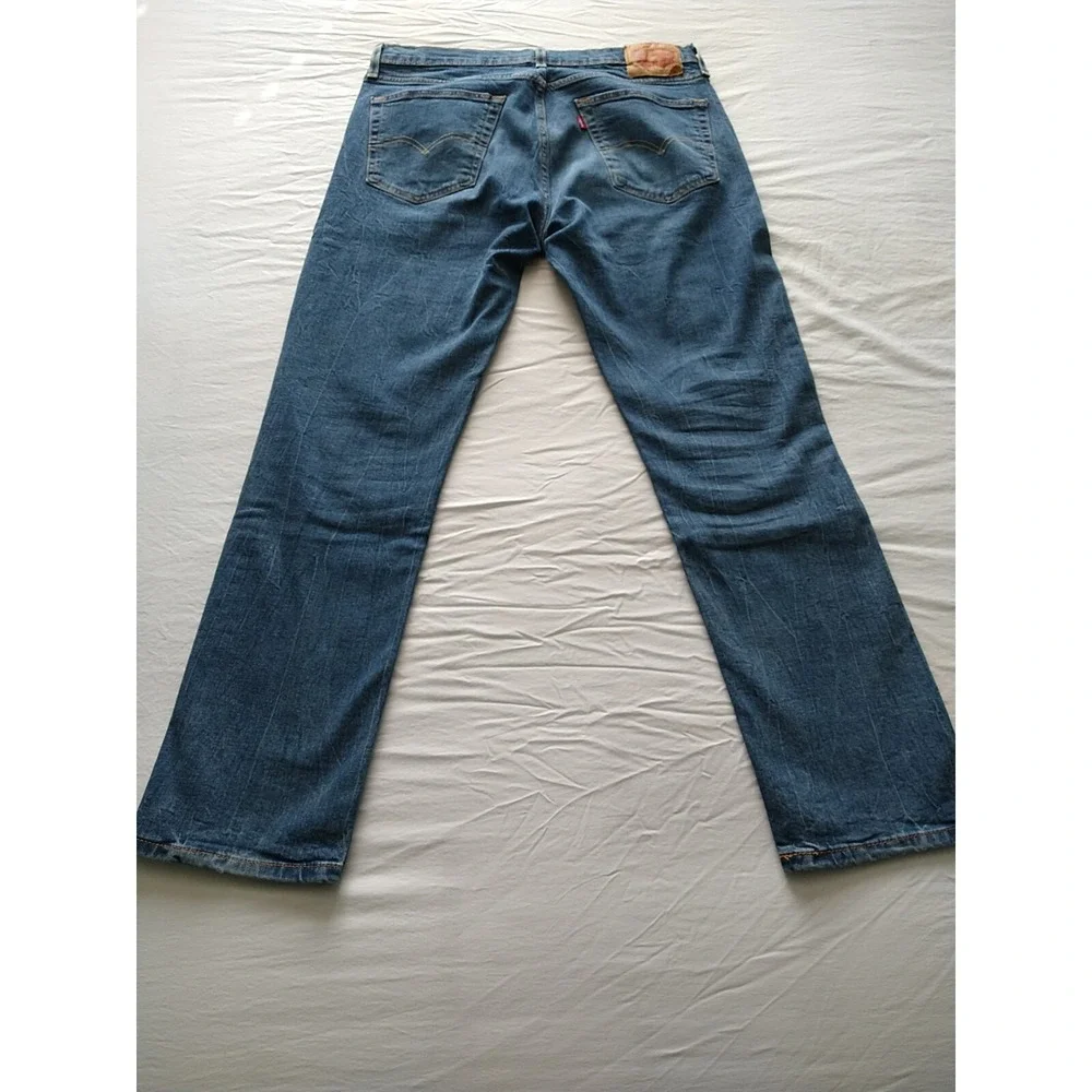 Levi's 514 Men's 36x32 Medium Wash Slim Straight Fit Stretch Denim Blue Jeans